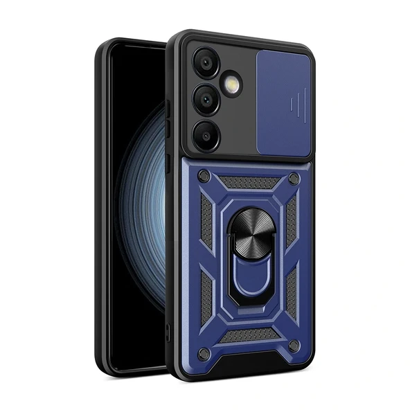 Samsung S24 FE Kılıf Magnetik Standlı Kamera Korumalı Sürgülü Vega Kapak ürün görseli