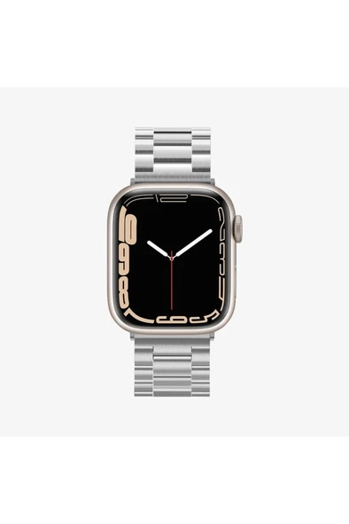 spigen Apple Watch 49mm Ultra 2/1 - 46mm 10 - 45mm 9/8/7 - 44mm SE2/SE/6/5/4 Kayış Fit Silver - 062MP25404