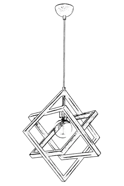AVONNI AV-60160-1E Eskitme Kaplama Modern Avize E27 Ahşap Metal 30cm - 5