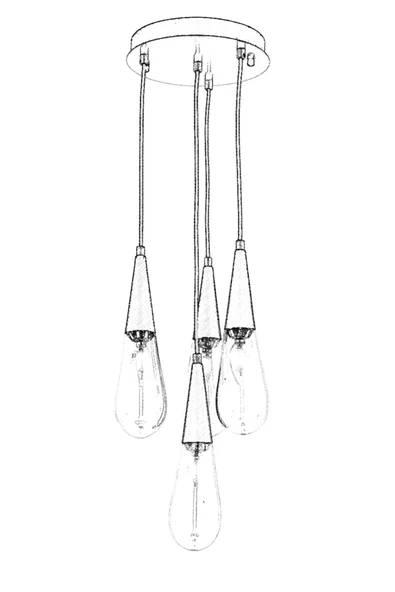 AVONNI AV-60059-4ET Eskitme Kaplama Modern Avize E14 Metal Cam 27cm - 2