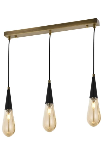 AVONNI AV-60059-3EY Eskitme Kaplama Modern Avize E14 Metal Cam 65x10cm