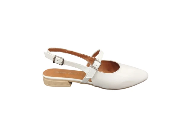 Merry Pace 2343344Z Dar Kalıp Önü Kapalı Arkası Açık Tek Bant Günlük Kadın Babet Ayakkabı - 4