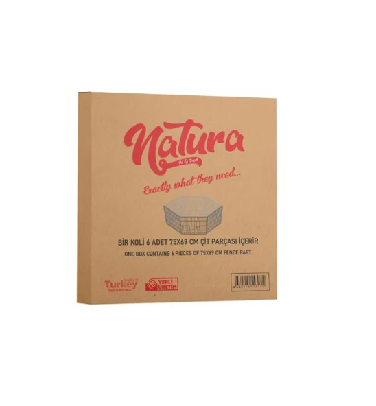 Natura Altıgen Kedi Köpek Oyun Çiti Büyük 75 Cm X 69 Cm