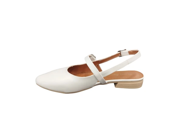 Merry Pace 2343344Z Dar Kalıp Önü Kapalı Arkası Açık Tek Bant Günlük Kadın Babet Ayakkabı - 5