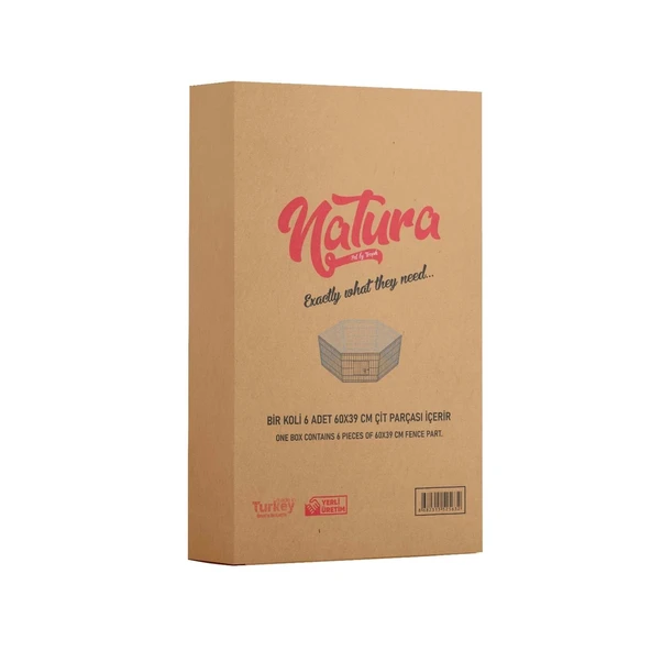 Natura Altıgen Kedi Köpek Oyun Çiti Küçük 60 Cm X 39 Cm
