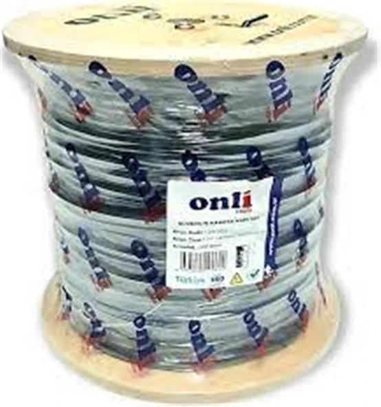 Onli ON-5001 2+1 1x0,50 mini Coax 2x0,50mm 500 metre CCA Kamera Kablosu