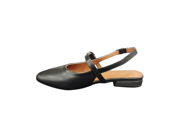 Merry Pace 2343344Z Dar Kalıp Önü Kapalı Arkası Açık Tek Bant Günlük Kadın Babet Ayakkabı - 8