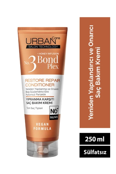 Urban Care No.3 Bond Plex Restore Repair Yıpranma Karşıtı Saç Bakım Kremi 250 Ml-vegan