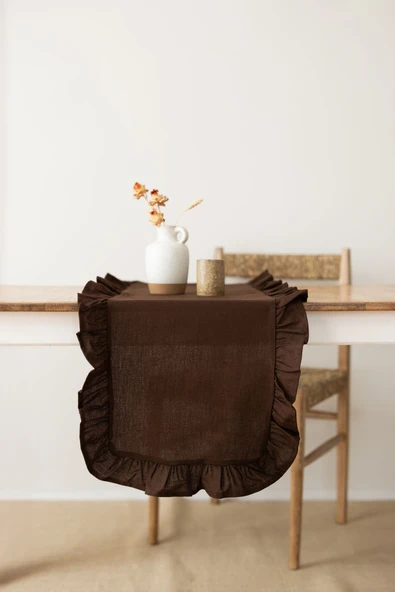 Rufle | Fırfırlı Keten Runner - 5