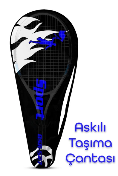 Deluxe 27 İnç Tenis Raketi Çantalı Yetişkin Tennis Racket L2 Grip 68 cm Mavi 527 - 2