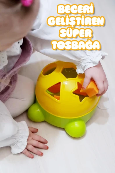 BUL-TAK Oyunu Duyusal Kaplumbağa Zeka Eğitici Geometrik Şekiller Bulmaca Bebek Oyuncak 4159 - 6