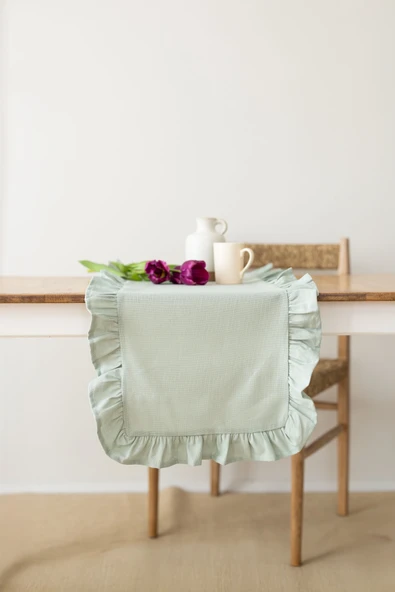 Rufle | Fırfırlı Keten Runner - 6