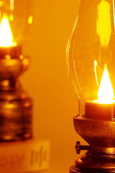 Led Mum Vintage Retro Gaz Lambası Tip Dumansız Pilli Alevli Dekoratif Yapay Mum Işıldak Bakır 1037-5 - 8