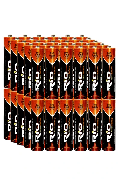 Rio 60lı AAA R03 İnce Kalem Pil Kumanda Pili Çinko Karbon Pil Zn-C 1.5V - 2
