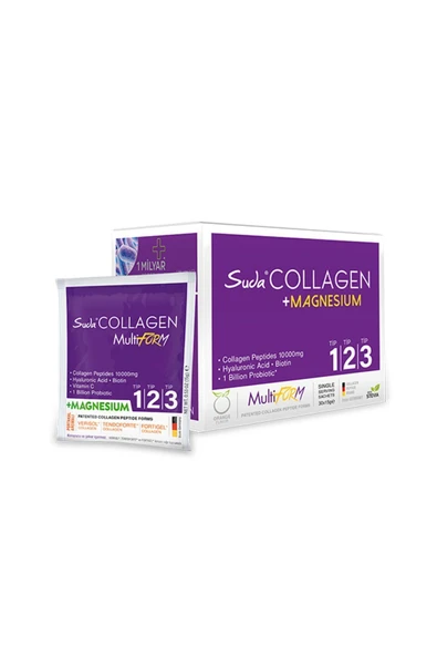 Suda Collagen Multiform Portakallı Magnesium 30 Saşe 15 gr