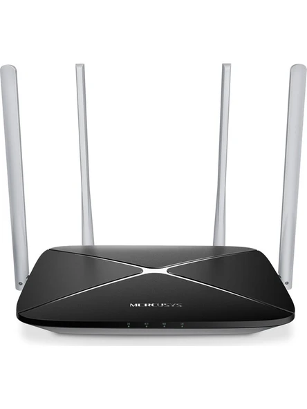 Mercusys AC12, AC1200 Mbps, MU-MIMO, Beamforming, All-in-one( Router, Access Point, Range Extender) Modları, WPA3, Mobil Uygulama ile Kolay Kurulum, Dual-Band Wi-Fi 5 Router