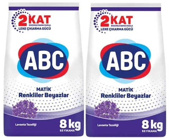 Abc Matik 8 Kg Lavanta Tazeliği 2'li avantajlı set