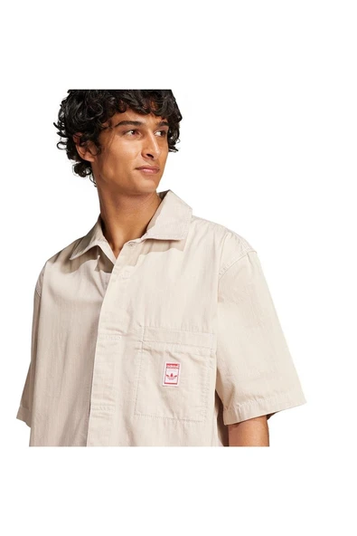 adidas Erkek  Bej  T-shirt WAB  SHIRT JD0669 - Resim 5