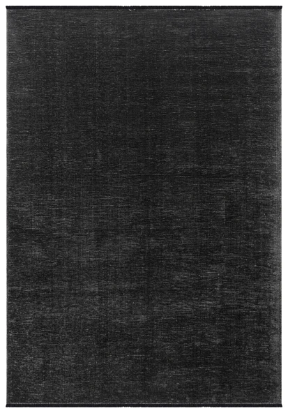 TROY Yıkanabilir Kaydırmaz, Pamuk Dokuma, Premium Kalite Salon&mutfak&yemek Odası Kilimi Siyah - Resim 5