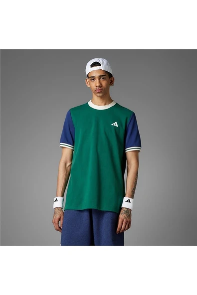 adidas Erkek  Yeşil  T-shirt HERITAGE TEE JC6741 - Resim 12