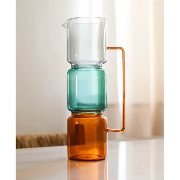 Periboia 1670 ml Renkli Cam Sürahi