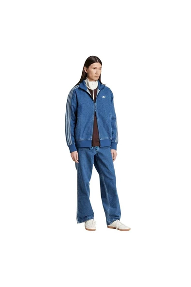 adidas Erkek  Mavi  Ceket DENIM FB TT JC6233 - 4