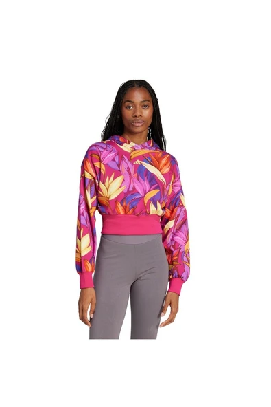 adidas Kadın  Pembe  Sweatshirt FARM HOODIE JD6283 - 3
