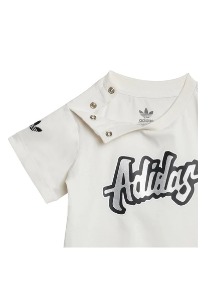 adidas Çocuk  Beyaz  Eşofman SHORT TEE SET JD1042 - 3
