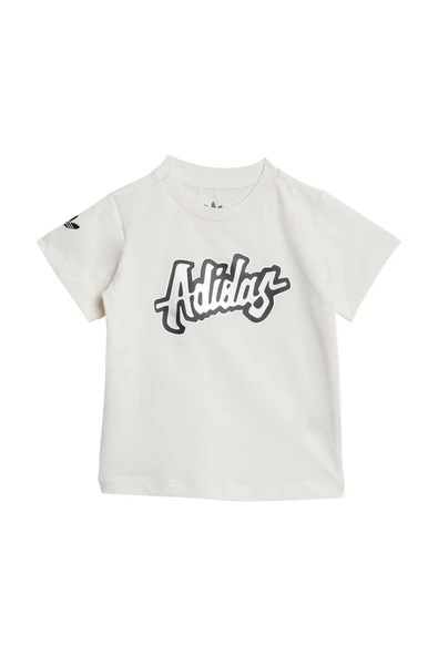 adidas Çocuk  Beyaz  Eşofman SHORT TEE SET JD1042 - 8