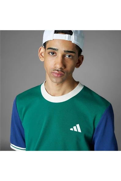 adidas Erkek  Yeşil  T-shirt HERITAGE TEE JC6741 - Resim 5