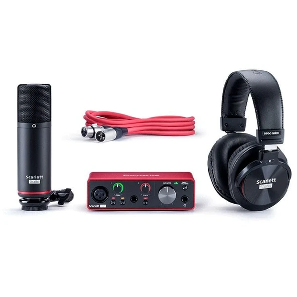 Focusrite Scarlett Solo Studio Gen 3 Kayıt Paketi MOSC0030  OUTLET