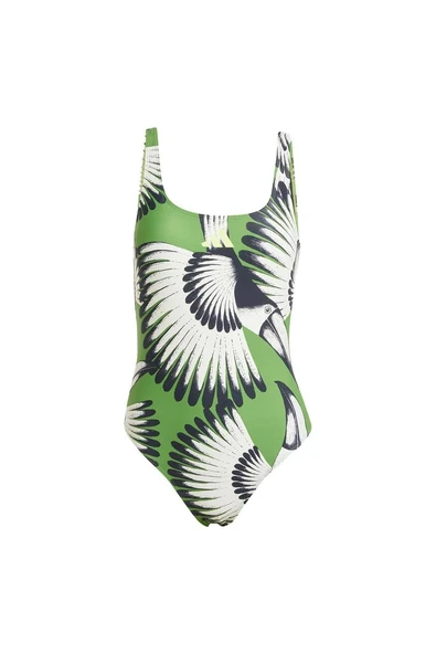 adidas Kadın  Yeşil  Mayo FARM SWIMSUIT JF6034 - 2
