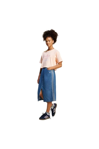 adidas Çocuk  Pembe  T-shirt CROPPED TEE JC9138 - 4