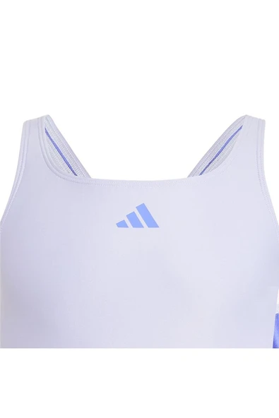 adidas Unisex Çocuk  Mor  Mayo 3S BLD SWIMSUIT JN6588 - Resim 4