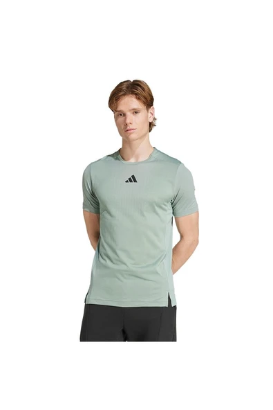 adidas Erkek  Yeşil  T-shirt AIRCHILL TEE JI8197 - Resim 3