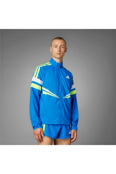 adidas Erkek  Mavi  Ceket ADIZERO R JKT M JD7318 - 9