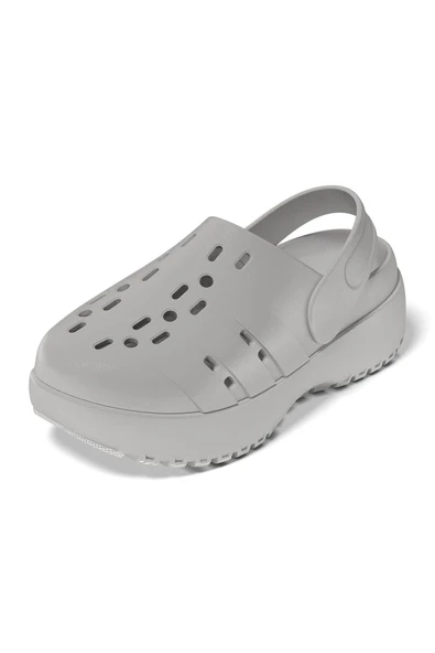 adidas Kadın  Gümüş  Terlik ADILETTE CLOG PLATFORM JQ9879 - 11