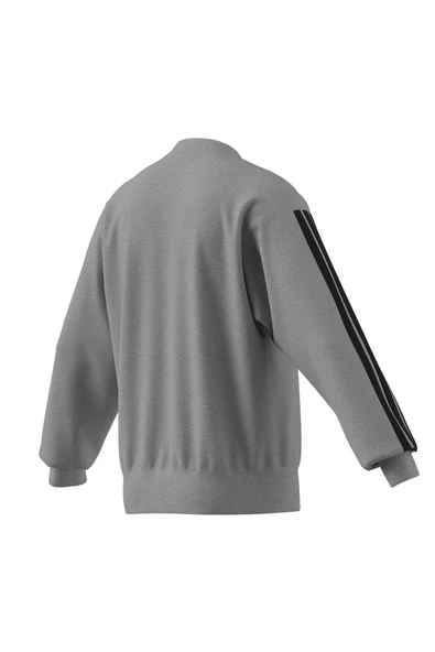 adidas Erkek  Gri  Sweatshirt M 3S FT SWT JE6374 - 9