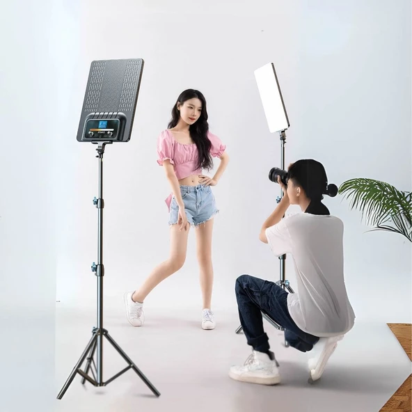 Gdx P300TS BiColor Fotoğrafçılık ve Stüdyo Aydınlatması 80 Watt LED Video Panel Sürekli Işık İkili Set - 2