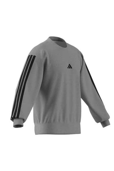 adidas Erkek  Gri  Sweatshirt M 3S FT SWT JE6374 - 10