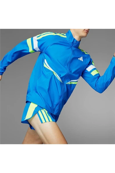 adidas Erkek  Mavi  Ceket ADIZERO R JKT M JD7318 - 5