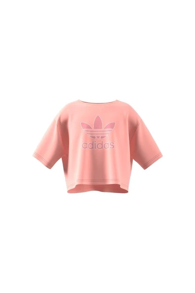 adidas Çocuk  Pembe  T-shirt CROPPED TEE JC9138 - 7