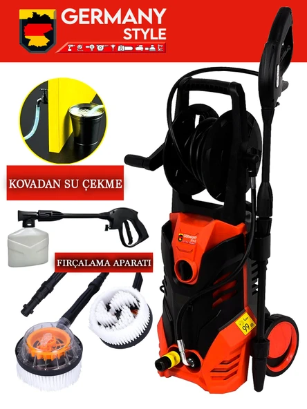 Germany Style 180 Bar Elektrikli Yüksek Basınçlı Bahçe Araç. Oto Yıkama Makinesi - 2