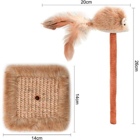 Periboia Sesli Oyuncaklı Kedi Tırmalama Tahtası - 5