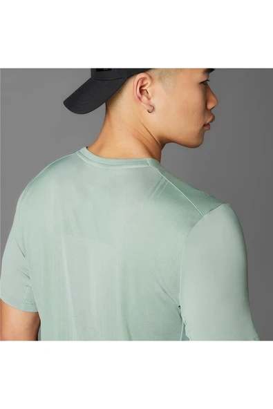 adidas Erkek  Yeşil  T-shirt AIRCHILL TEE JI8197 - Resim 6