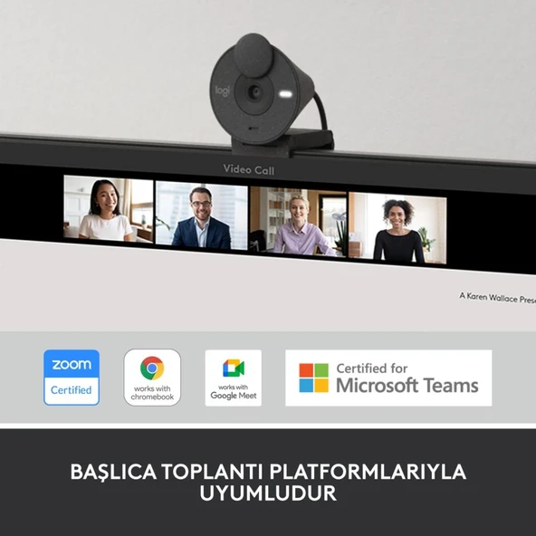 Logitech BRIO 300 Full HD 1080p Gizlilik Kapaklı Mikrofonlu Web Kamerası - Siyah - 7