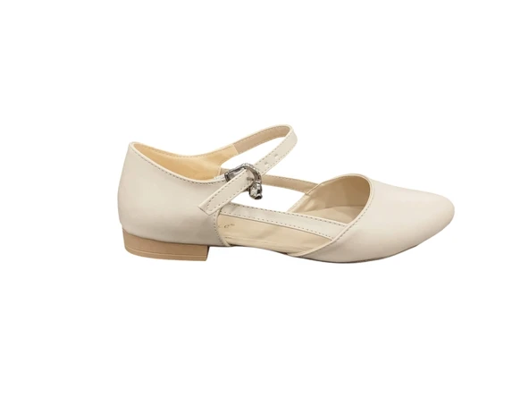 Merry Pace 637231Z Dar Kalıp Yuvarlak Burun Günlük Kadın Babet Ayakkabı - 5