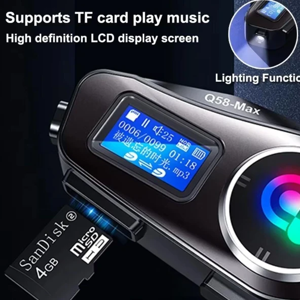 Q58-MAX Intercom Sistem 2-Way İletişim, Motosiklet Bluetooth Kulaklık Uzun Menzil - 2