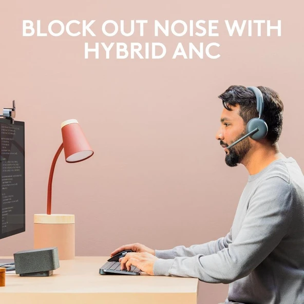 Logitech Zone 950 Hibrit ANC Bluetooth USB-C USB-A özellikli Premium Gürültü Önleyici Kulaklık - 4