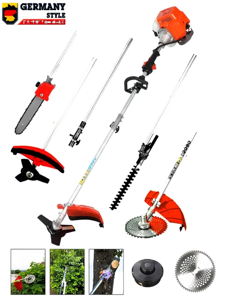 Germany Style Maxstar Seri 4 in 1 Benzinli Tırpan Çit Budama Budama Testeresi  Ot Çalı Dal Biçme - 2